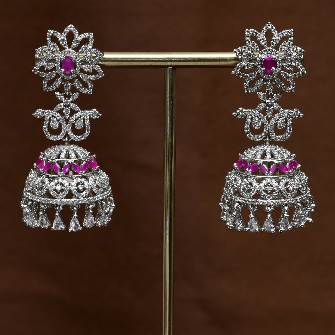CZ Jhumka Earrings