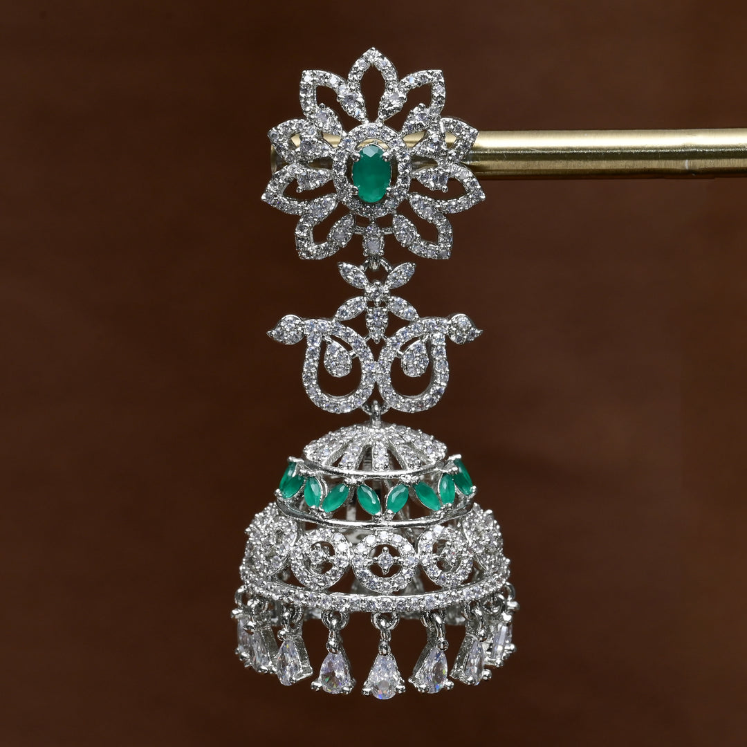CZ Jhumka Earrings
