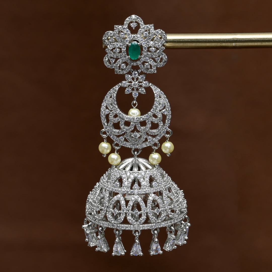 CZ Jhumka Earrings