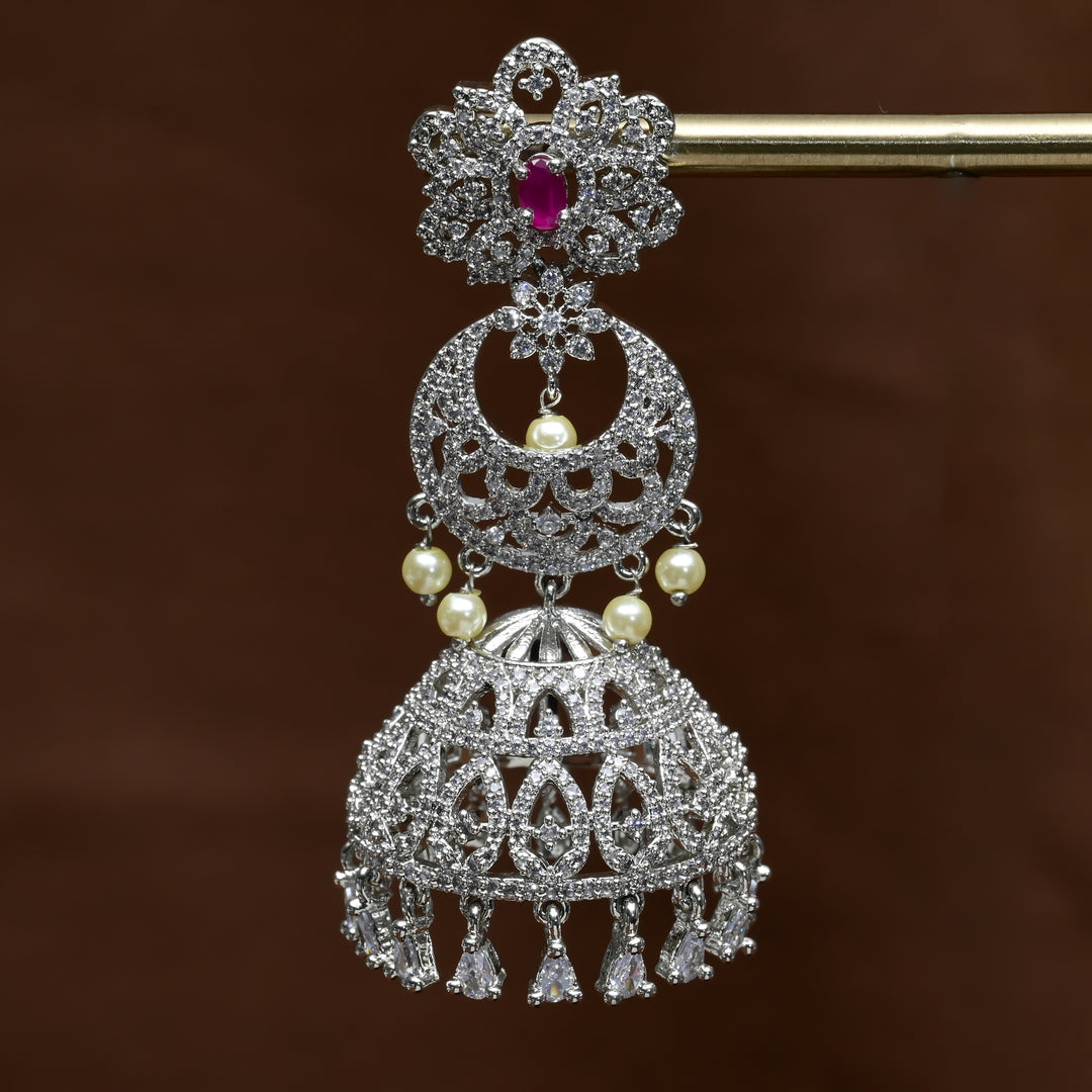 CZ Jhumka Earrings
