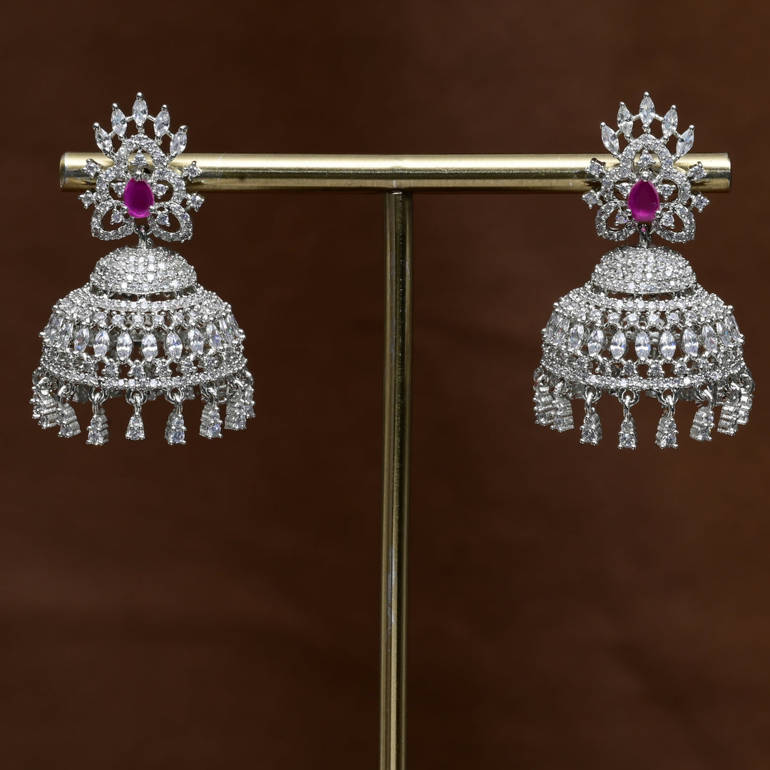 CZ Jhumka Earrings