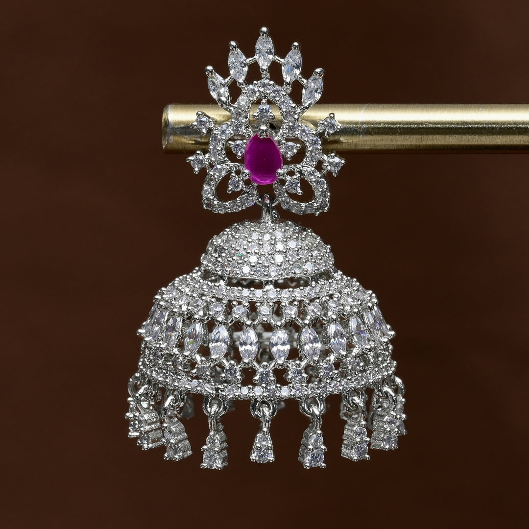 CZ Jhumka Earrings
