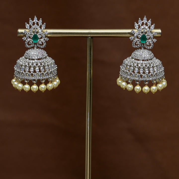CZ Jhumka Earrings