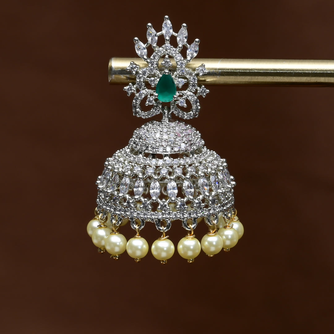 CZ Jhumka Earrings