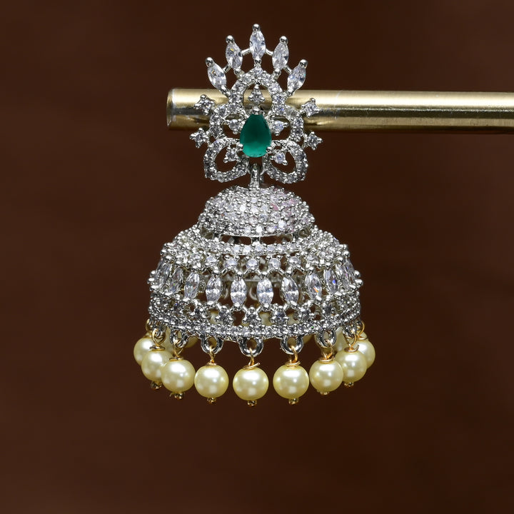 CZ Jhumka Earrings