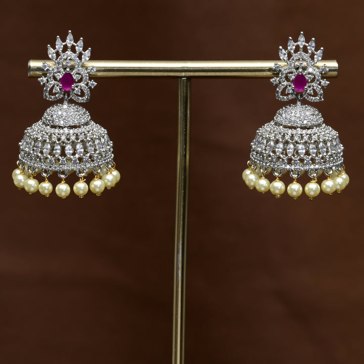 CZ Jhumka Earrings