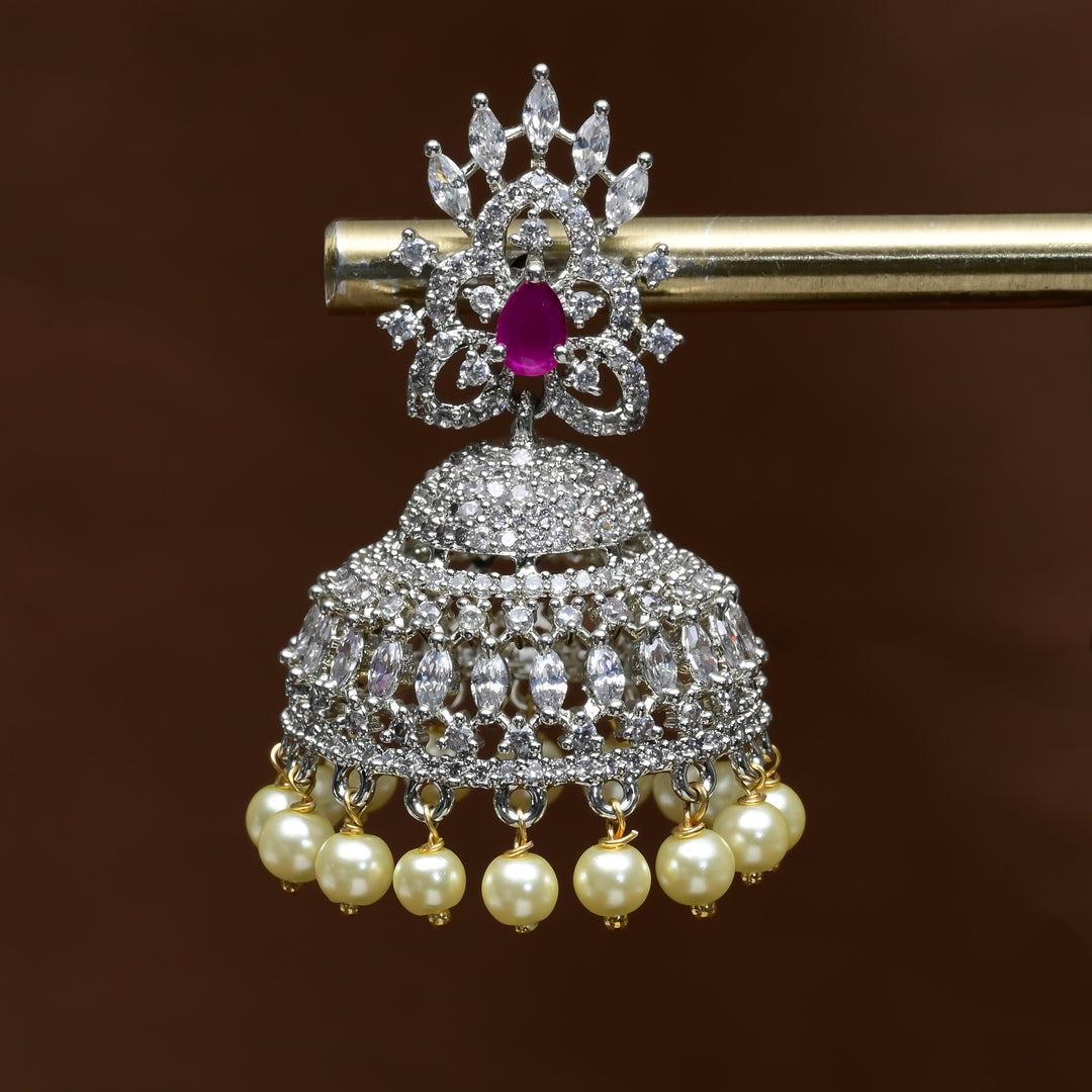 CZ Jhumka Earrings