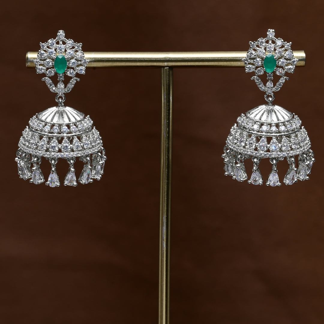 CZ Jhumka Earrings