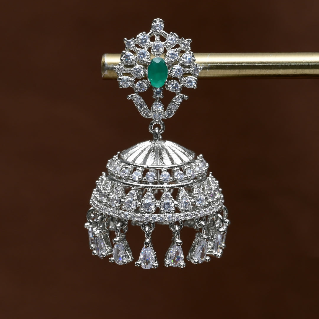 CZ Jhumka Earrings
