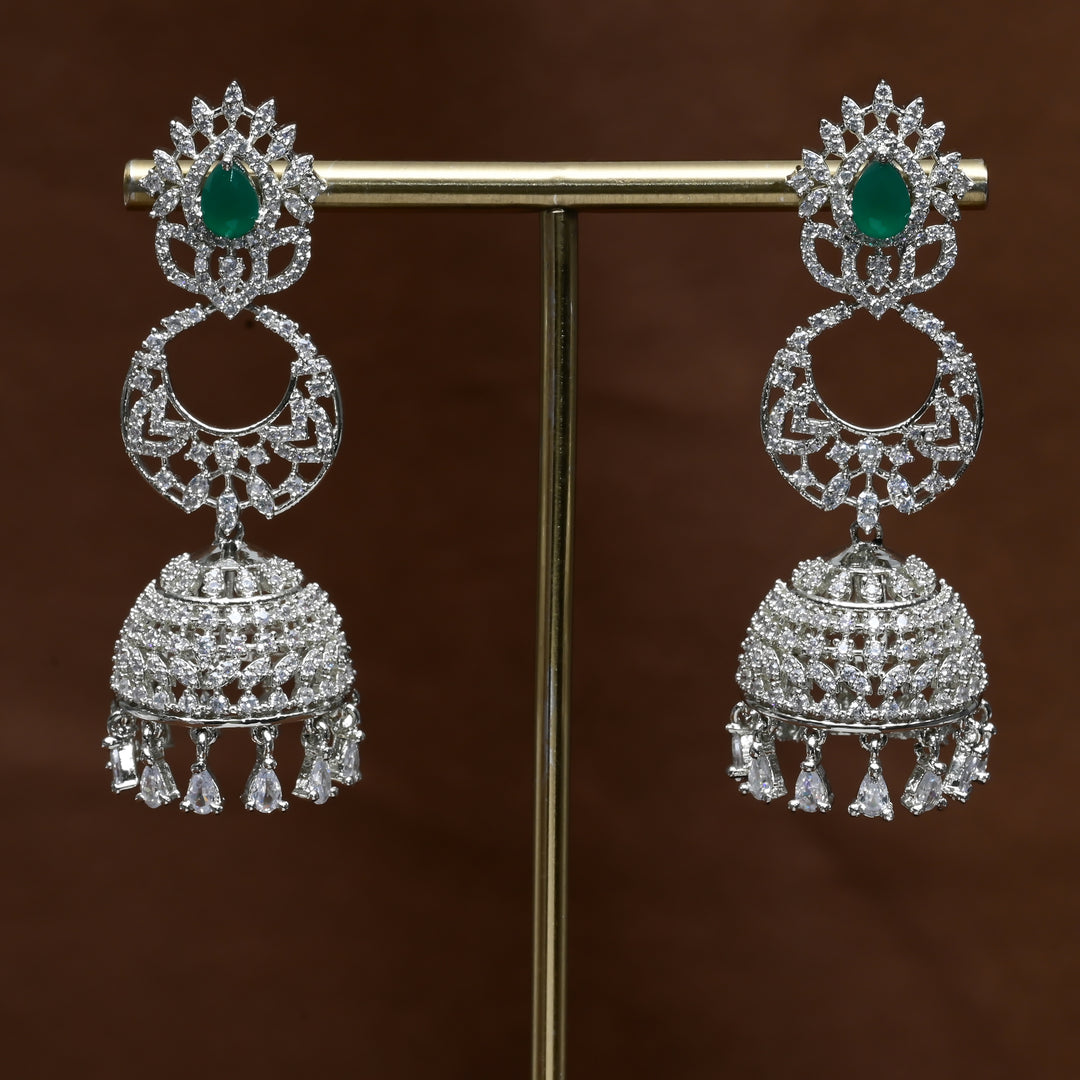 CZ Jhumka Earrings
