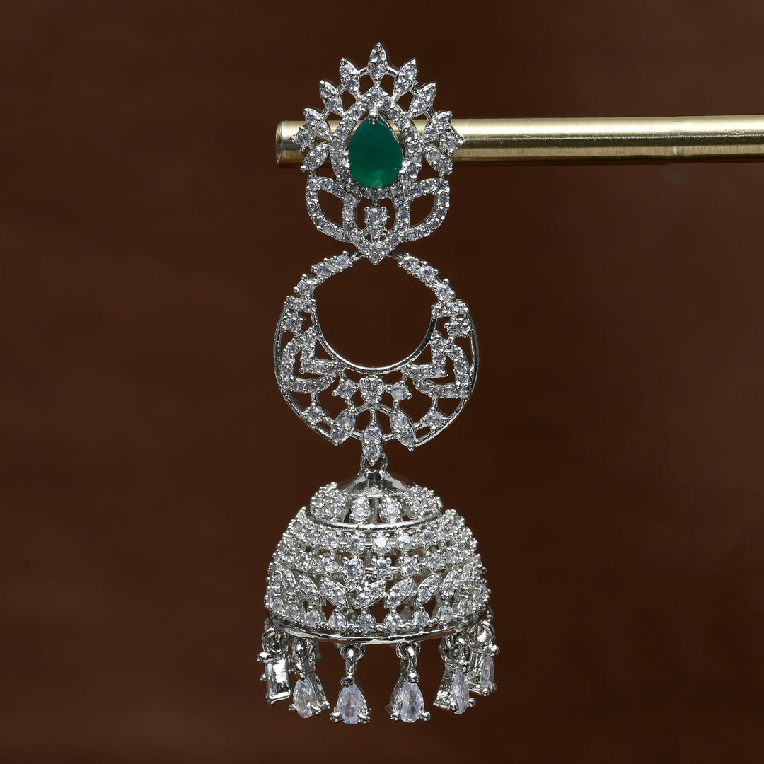 CZ Jhumka Earrings