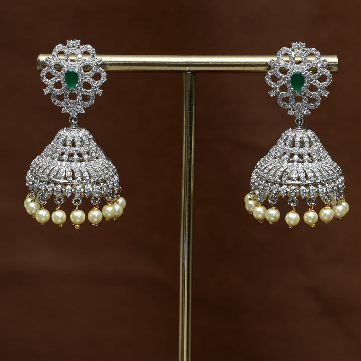 CZ Jhumka Earrings
