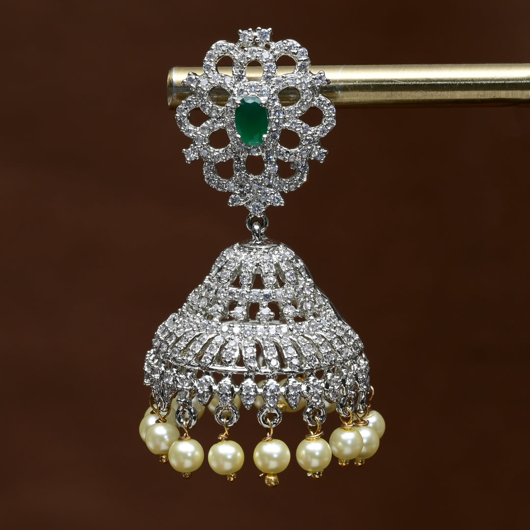 CZ Jhumka Earrings