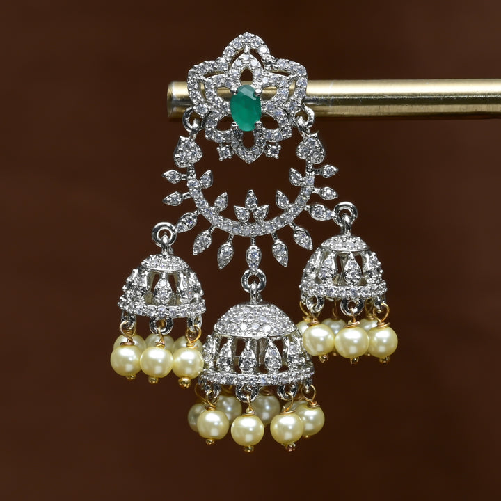 CZ Jhumka Earrings