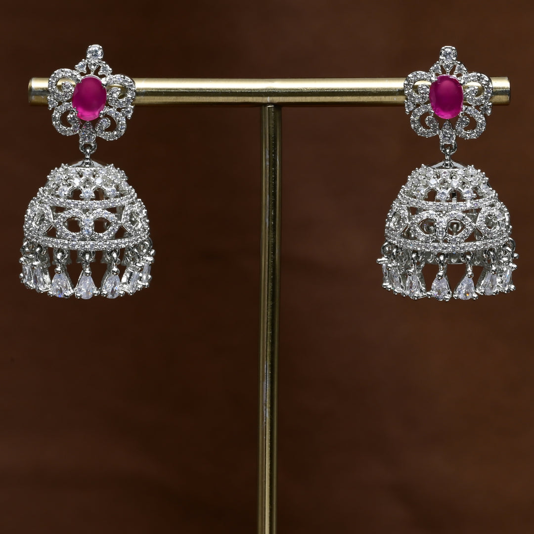 CZ Jhumka Earrings