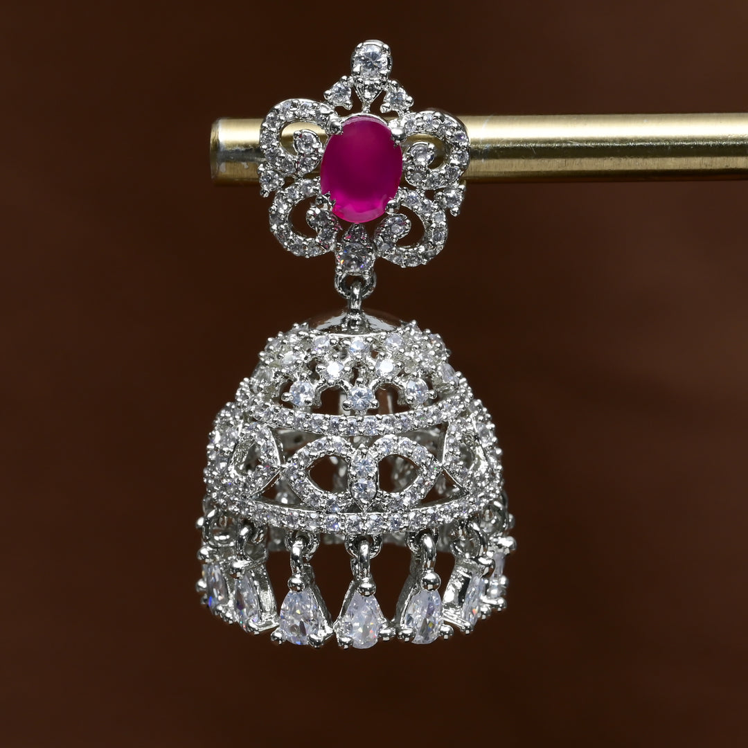 CZ Jhumka Earrings
