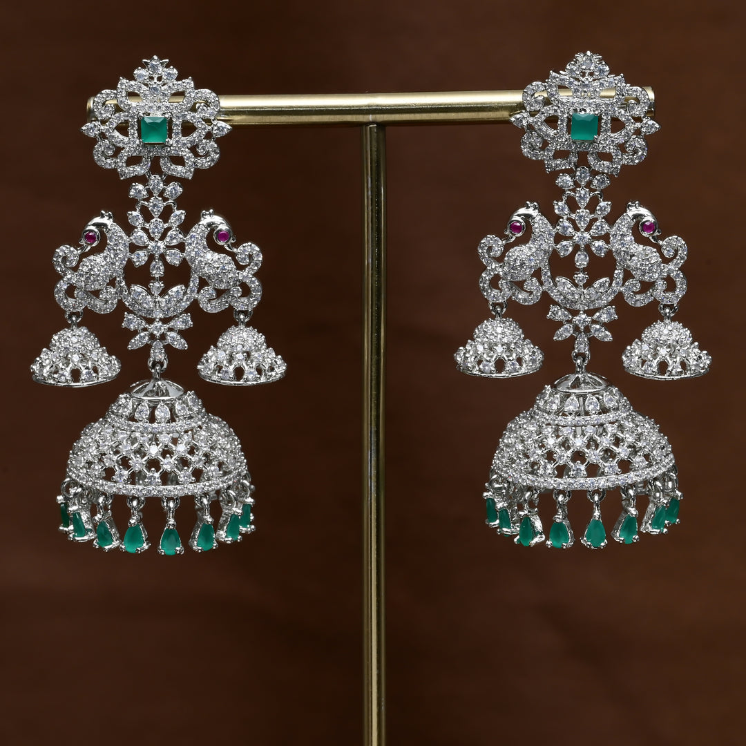 CZ Jhumka Earrings
