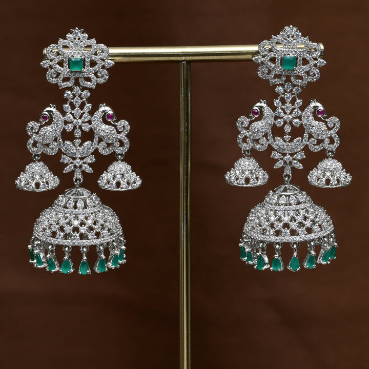 CZ Jhumka Earrings
