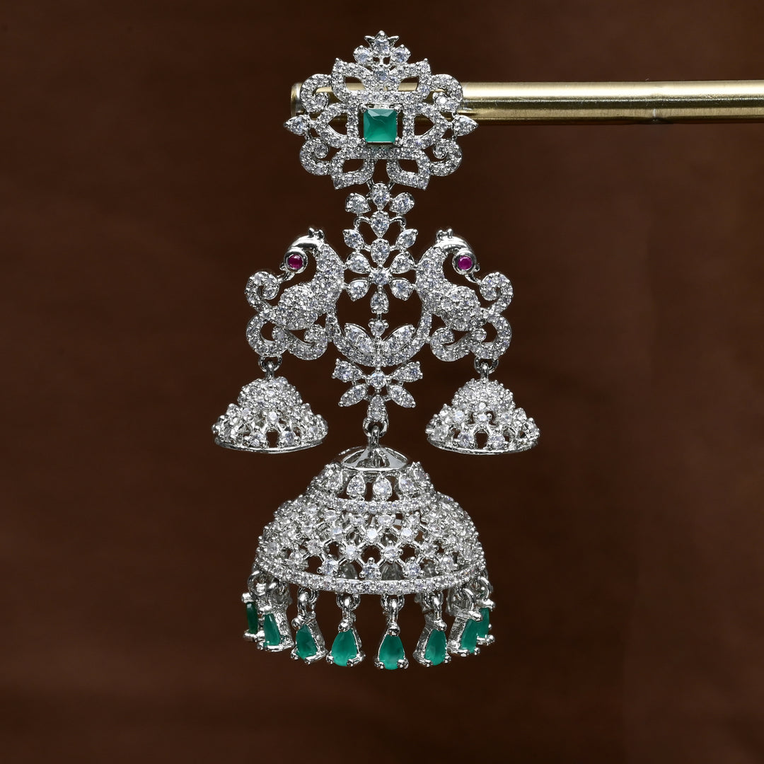 CZ Jhumka Earrings