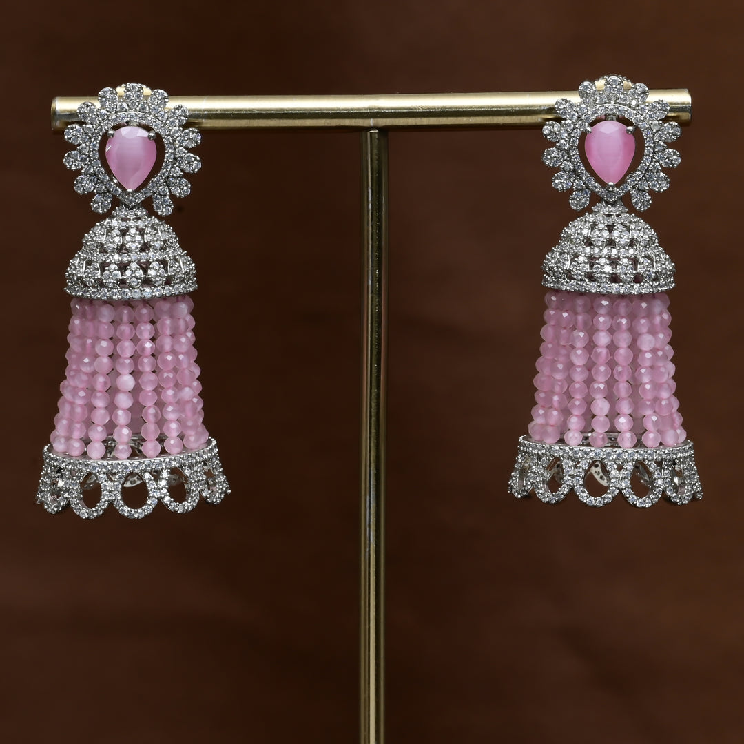 CZ Jhumka Earrings