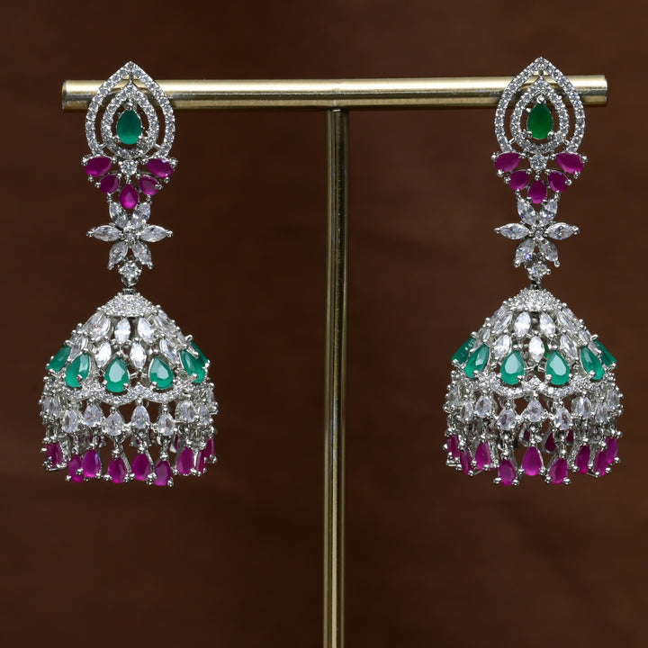 CZ Jhumka Earrings