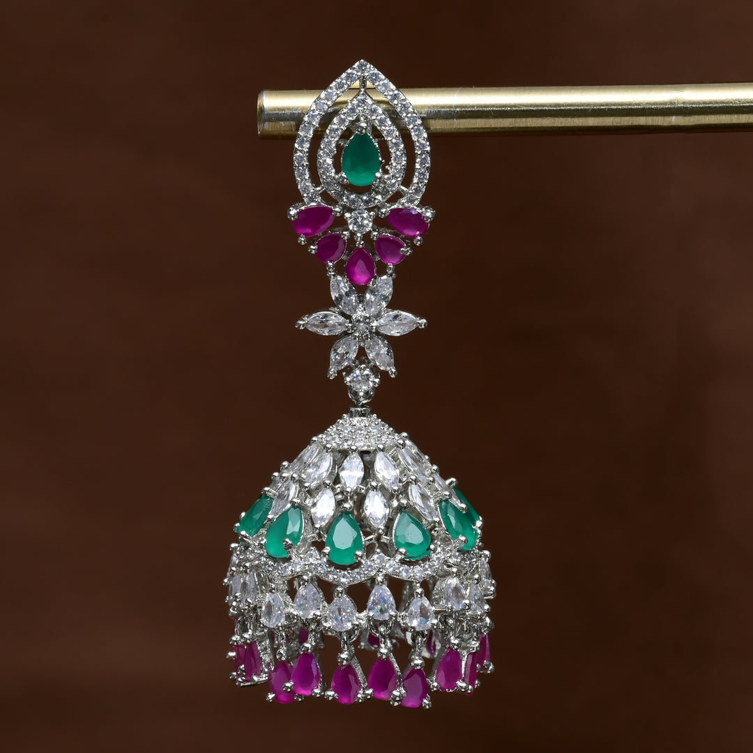 CZ Jhumka Earrings