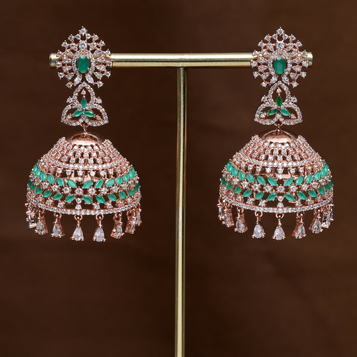 CZ Jhumka Earrings