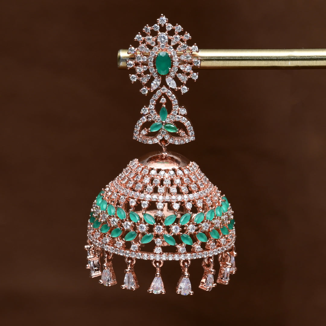 CZ Jhumka Earrings