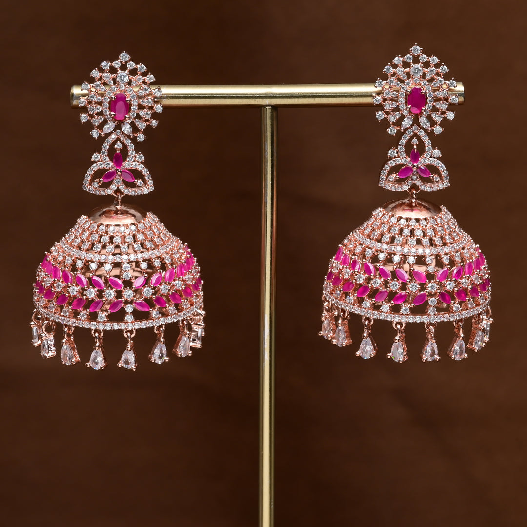 CZ Jhumka Earrings