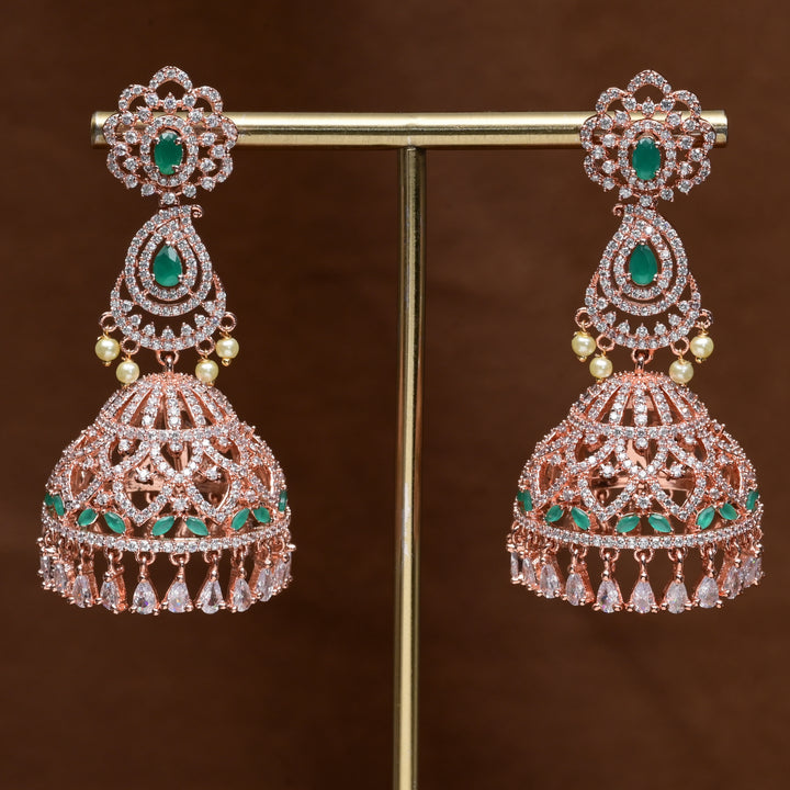 CZ Jhumka Earrings