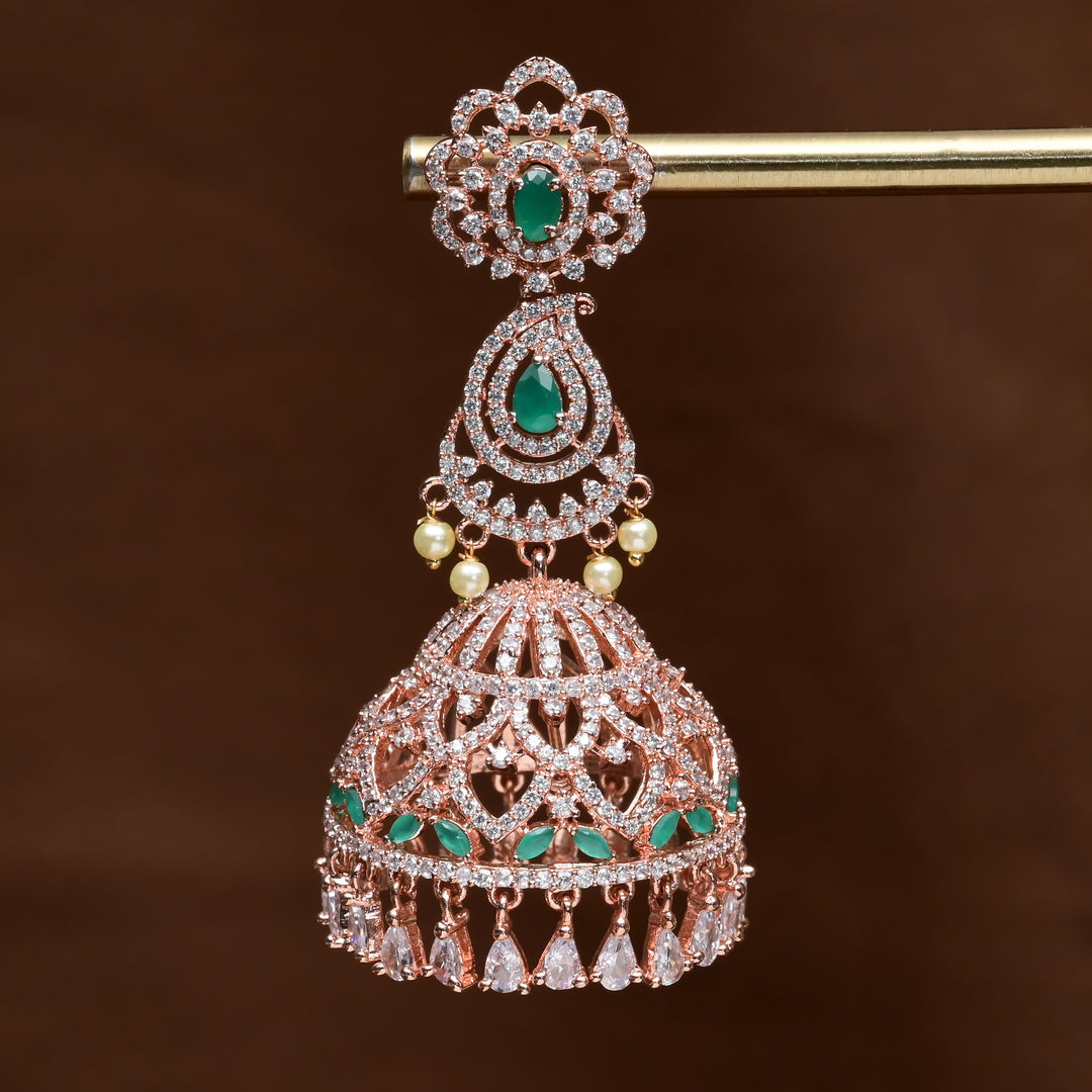 CZ Jhumka Earrings