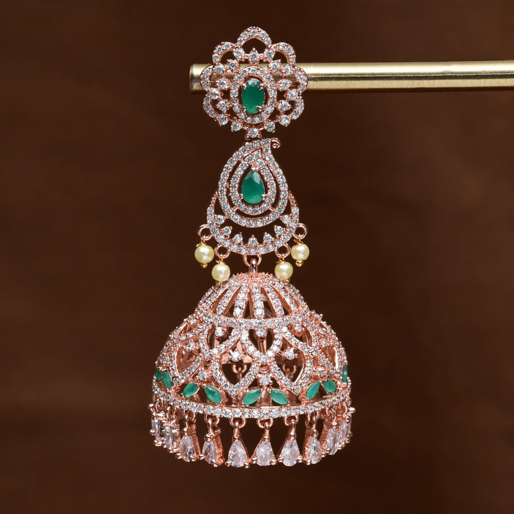 CZ Jhumka Earrings