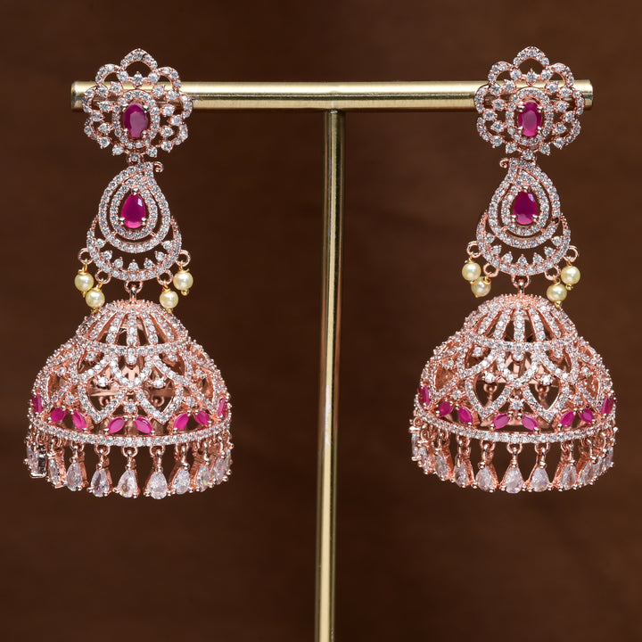 CZ Jhumka Earrings