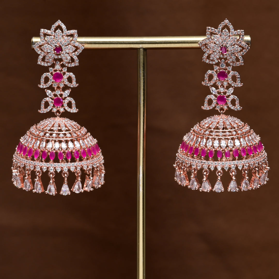 CZ Jhumka Earrings
