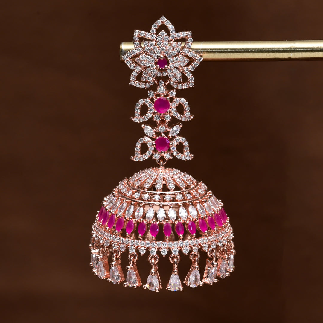 CZ Jhumka Earrings