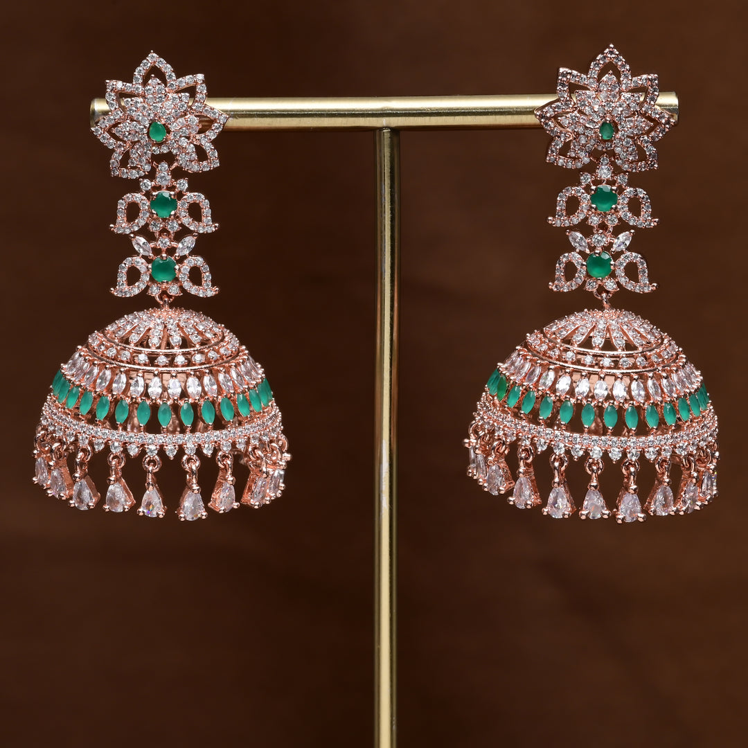 CZ Jhumka Earrings