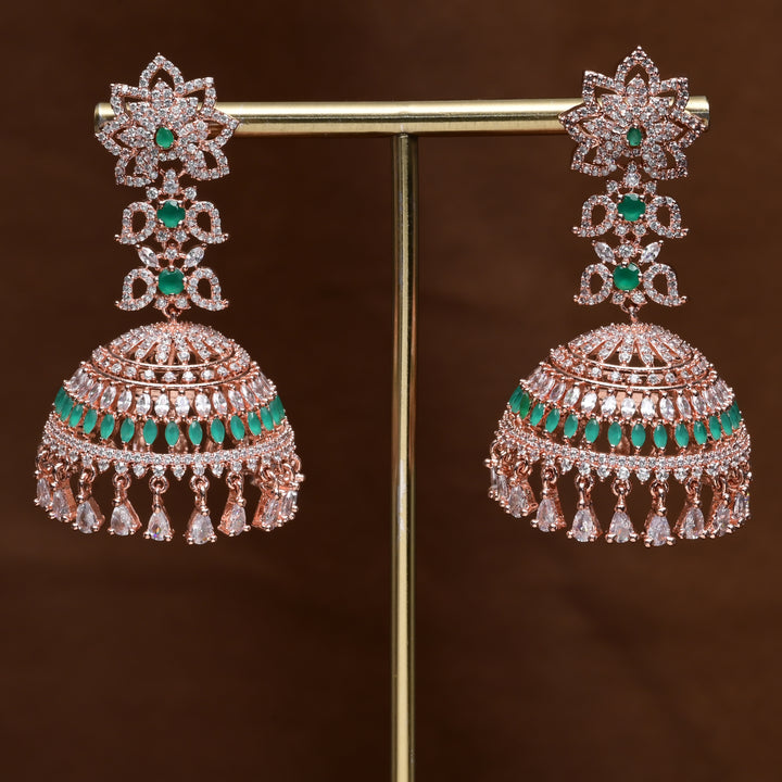 CZ Jhumka Earrings