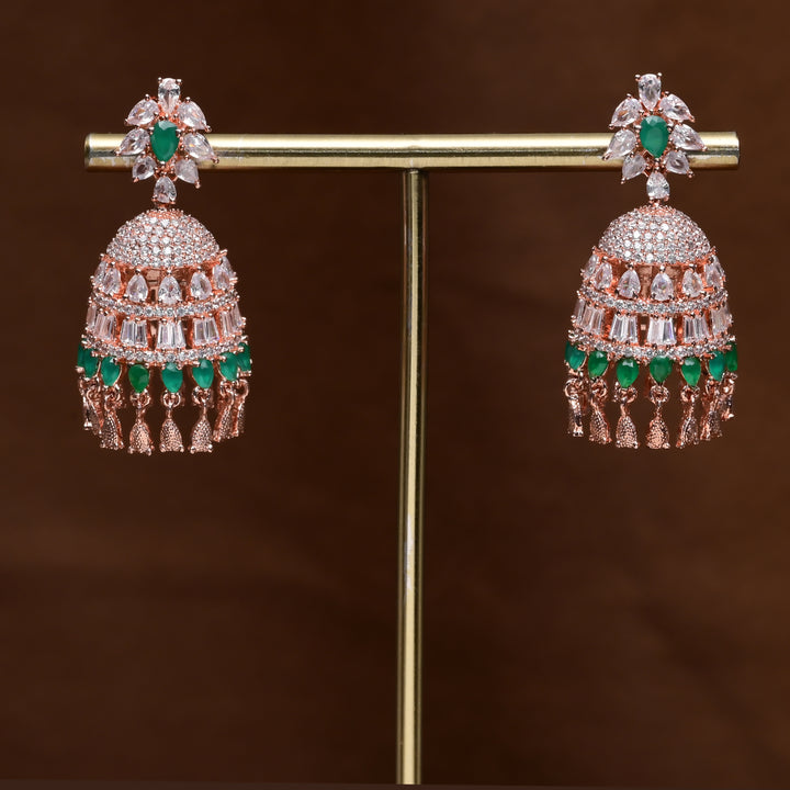 CZ Jhumka Earrings