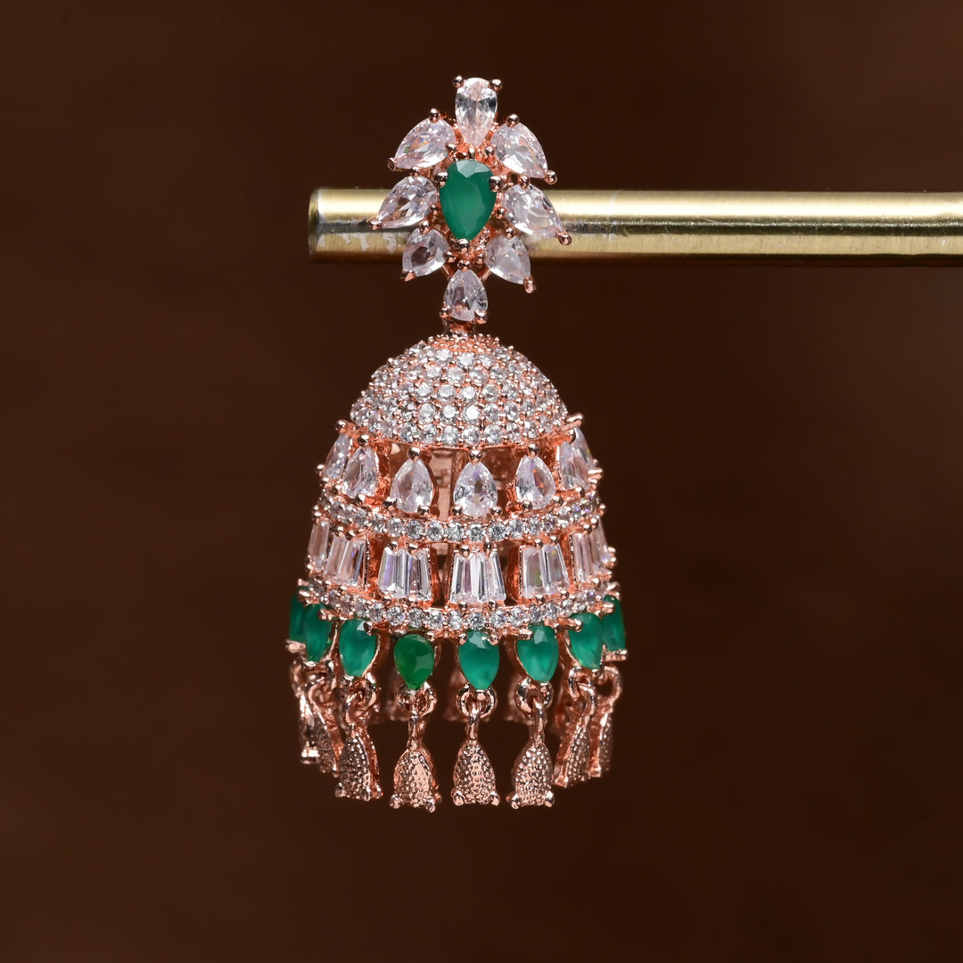 CZ Jhumka Earrings