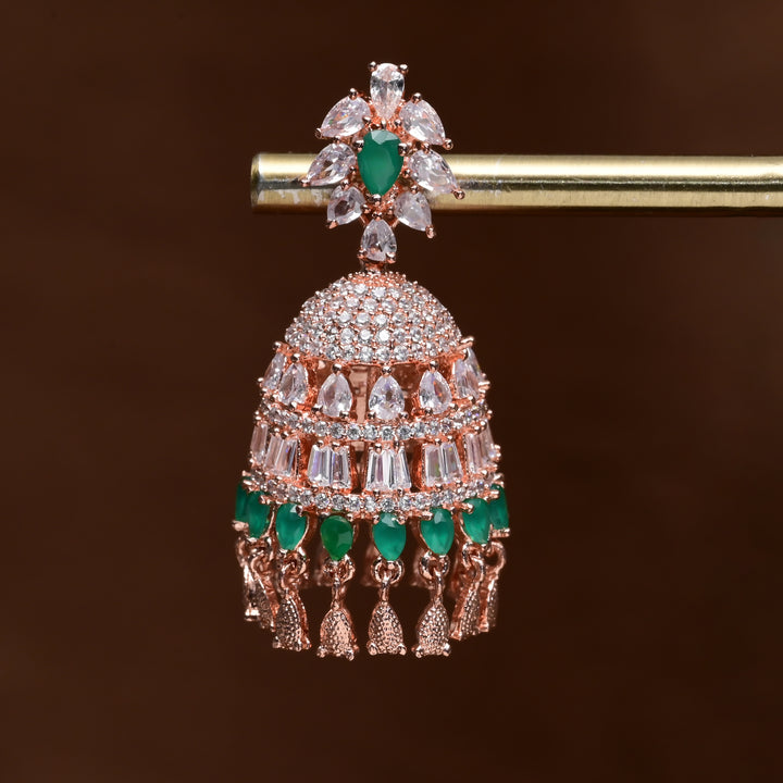 CZ Jhumka Earrings