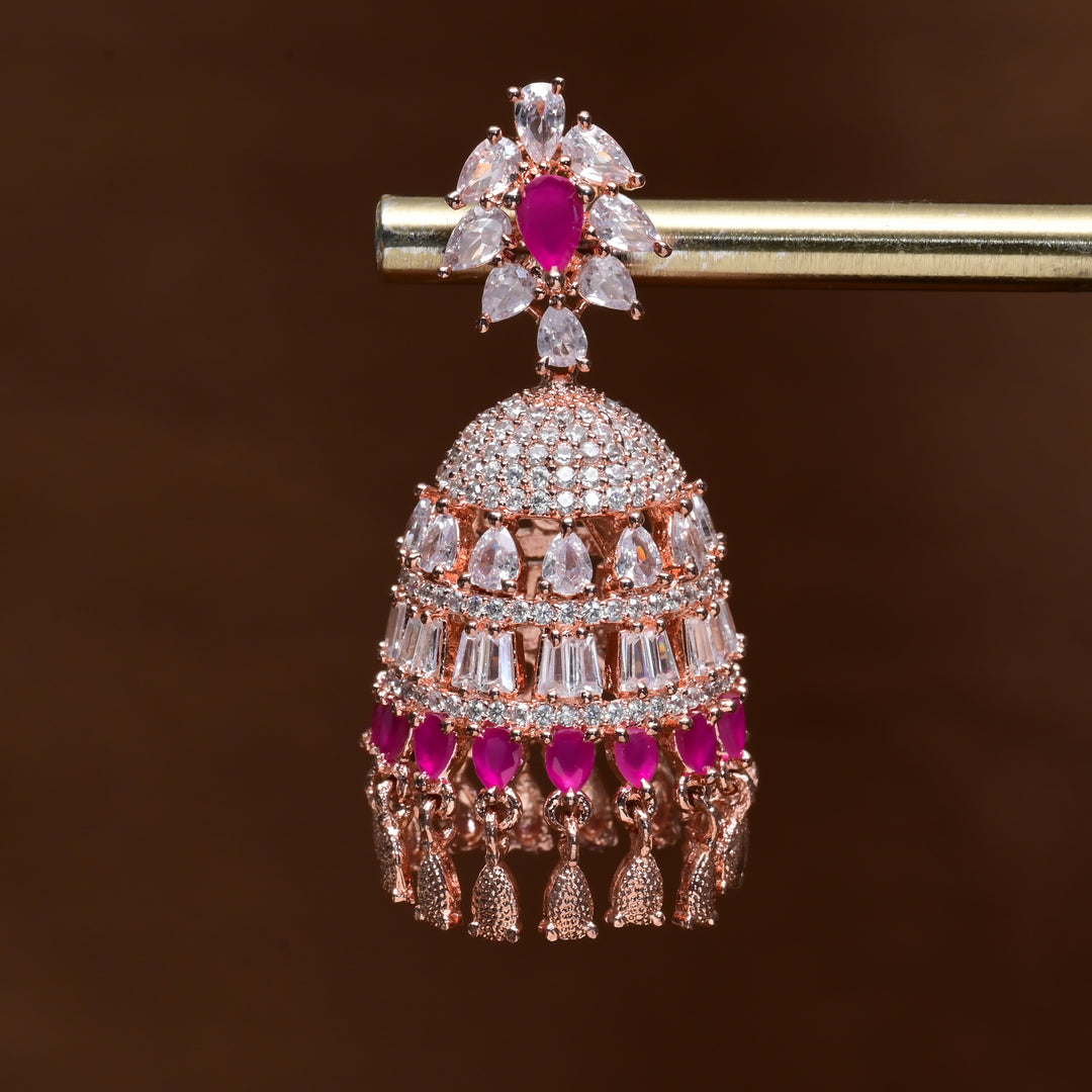 CZ Jhumka Earrings