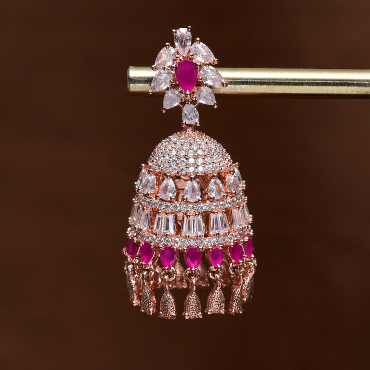 CZ Jhumka Earrings