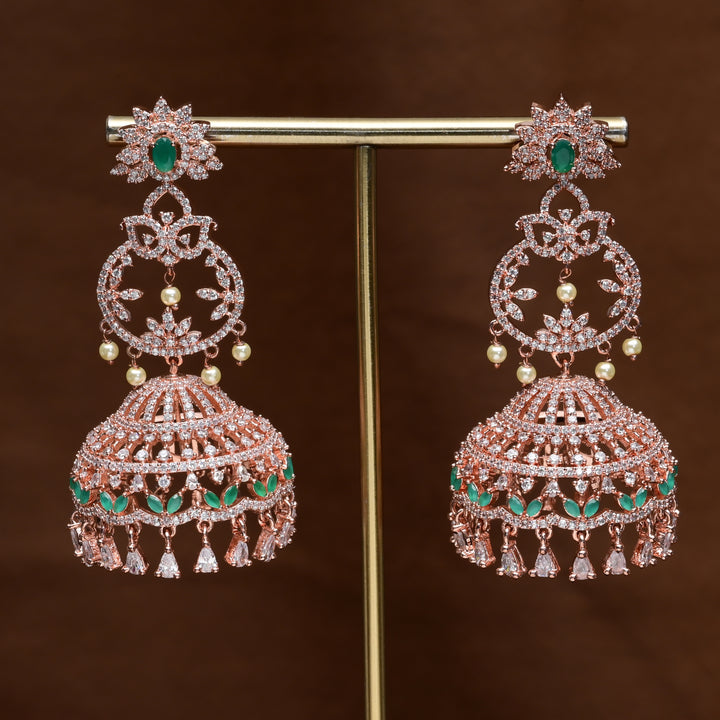 CZ Jhumka Earrings