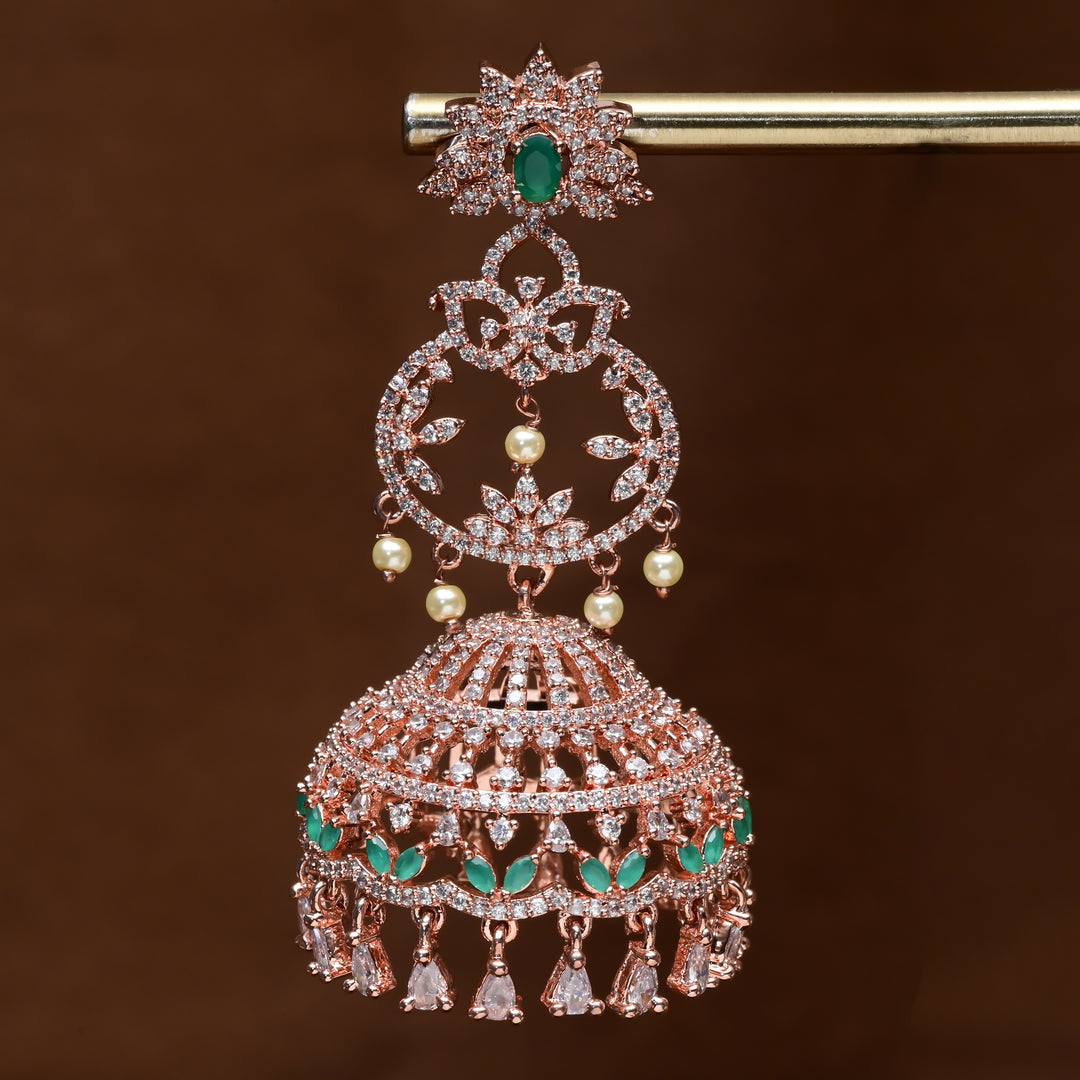 CZ Jhumka Earrings