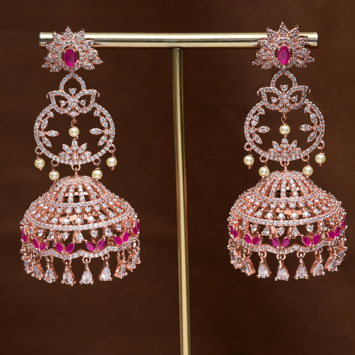 CZ Jhumka Earrings