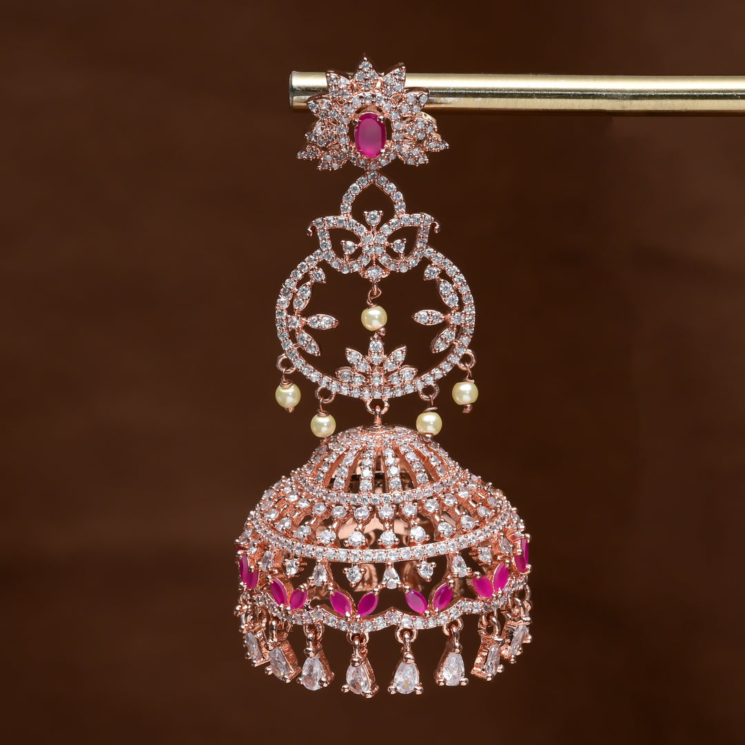 CZ Jhumka Earrings