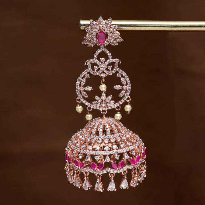 CZ Jhumka Earrings