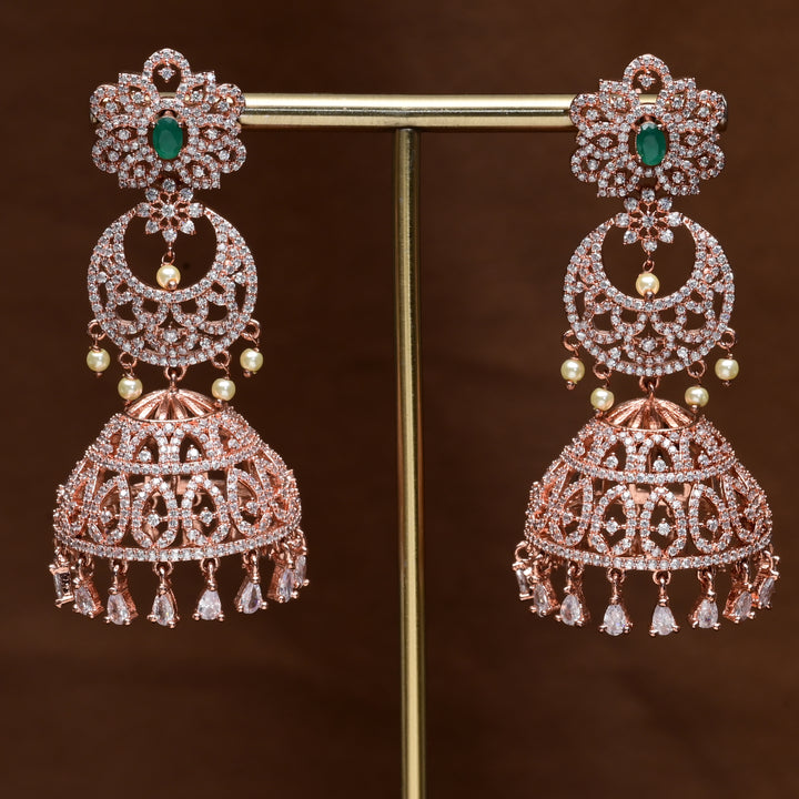 CZ Jhumka Earrings