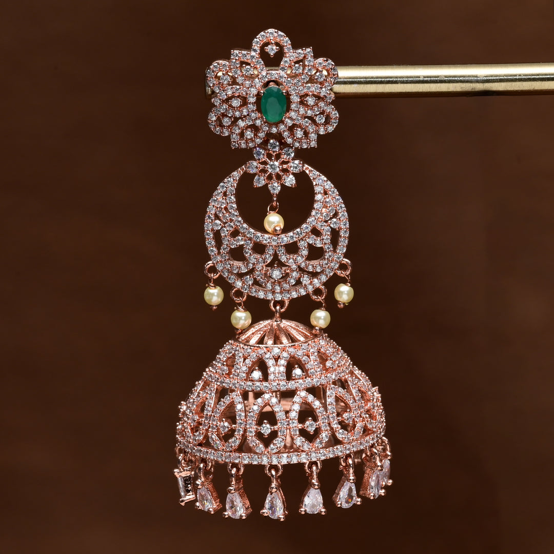 CZ Jhumka Earrings