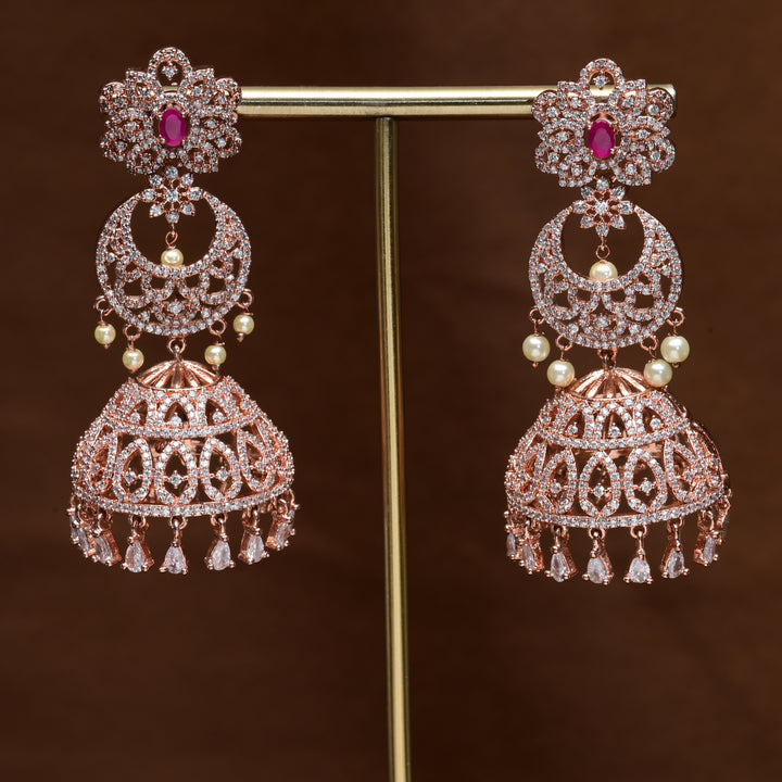CZ Jhumka Earrings